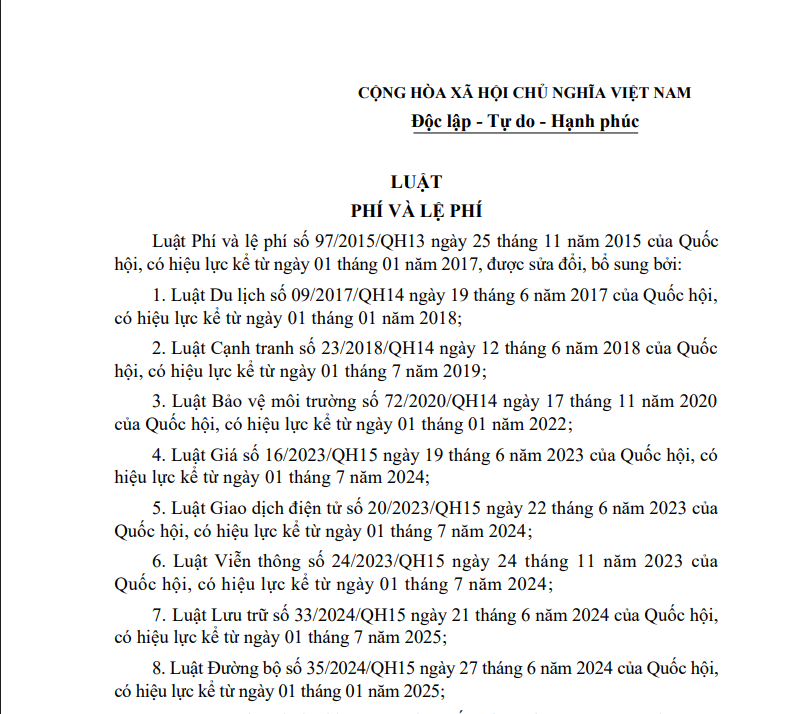Toàn văn Luật số 130/VBHN-VPQH