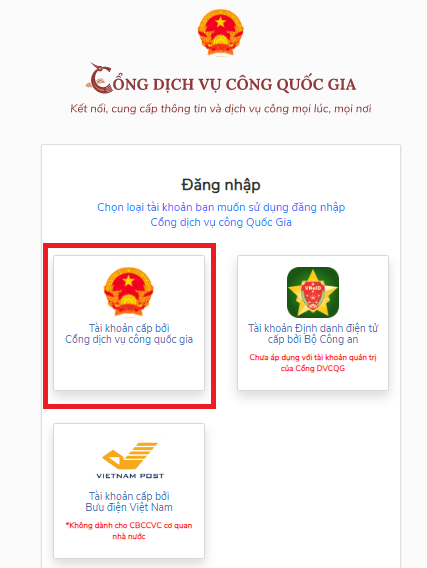 Làm thế nào để lấy lại mật khẩu trên Dịch vụ công Quốc Gia

