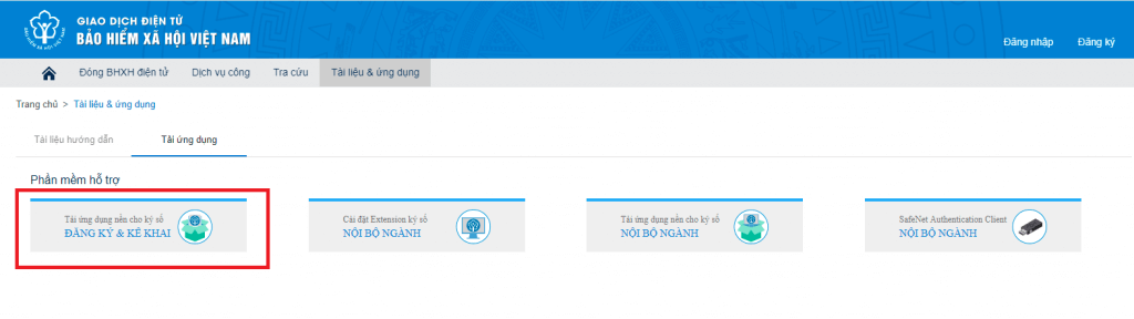 Các bước đăng ký chữ ký số với cơ quan BHXH