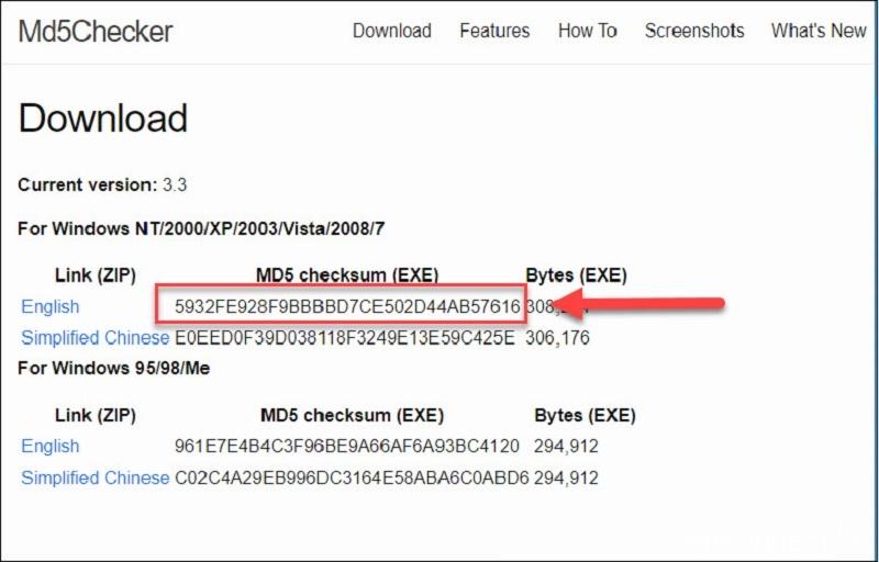 Hướng dẫn cách check MD5