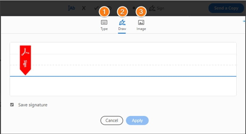 Lựa chọn dạng chữ ký