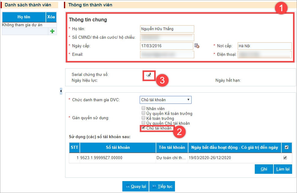 chữ ký số dịch vụ công kho bạc nhà nước