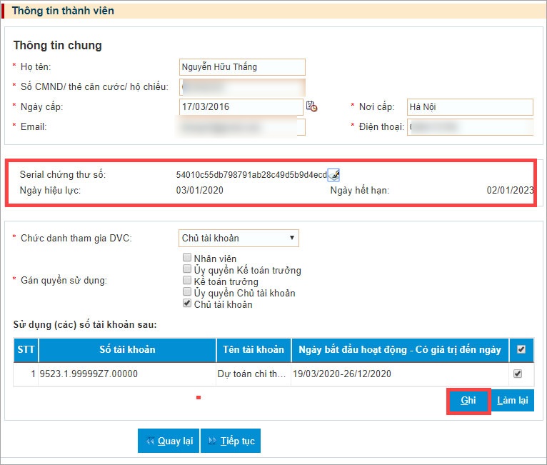 chữ ký số dịch vụ công kho bạc nhà nước