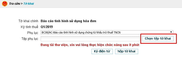 Hướng dẫn nộp phụ lục trên etax