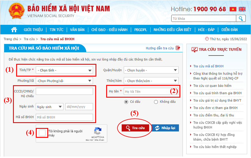 tra cứu số sổ BHXH