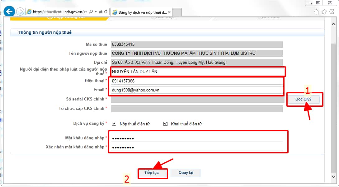 Hướng dẫn đăng ký chữ ký số trên thuế điện tử