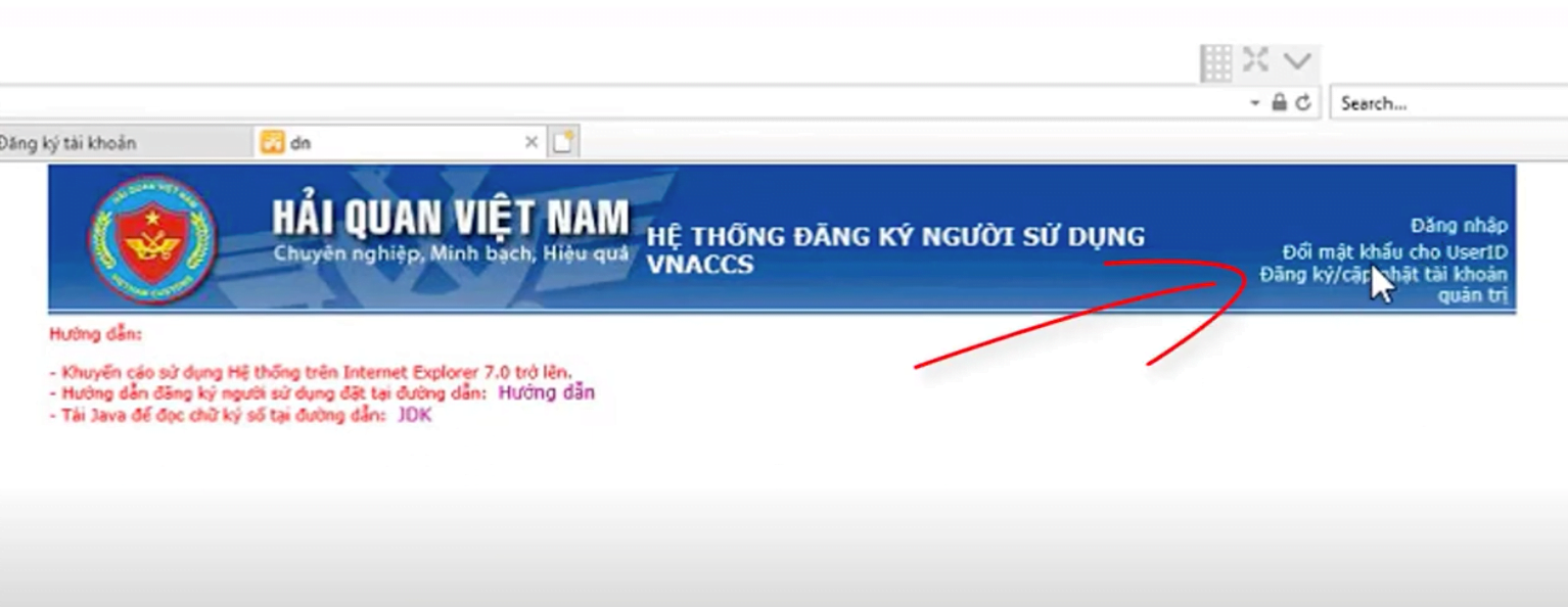 Hướng dẫn đăng ký chữ ký số hải quan