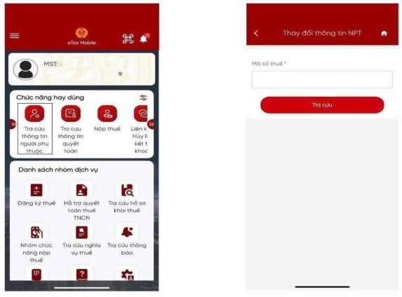 thay đổi nội dung đăng ký thuế