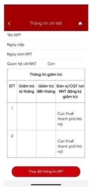 thay đổi nội dung đăng ký thuế