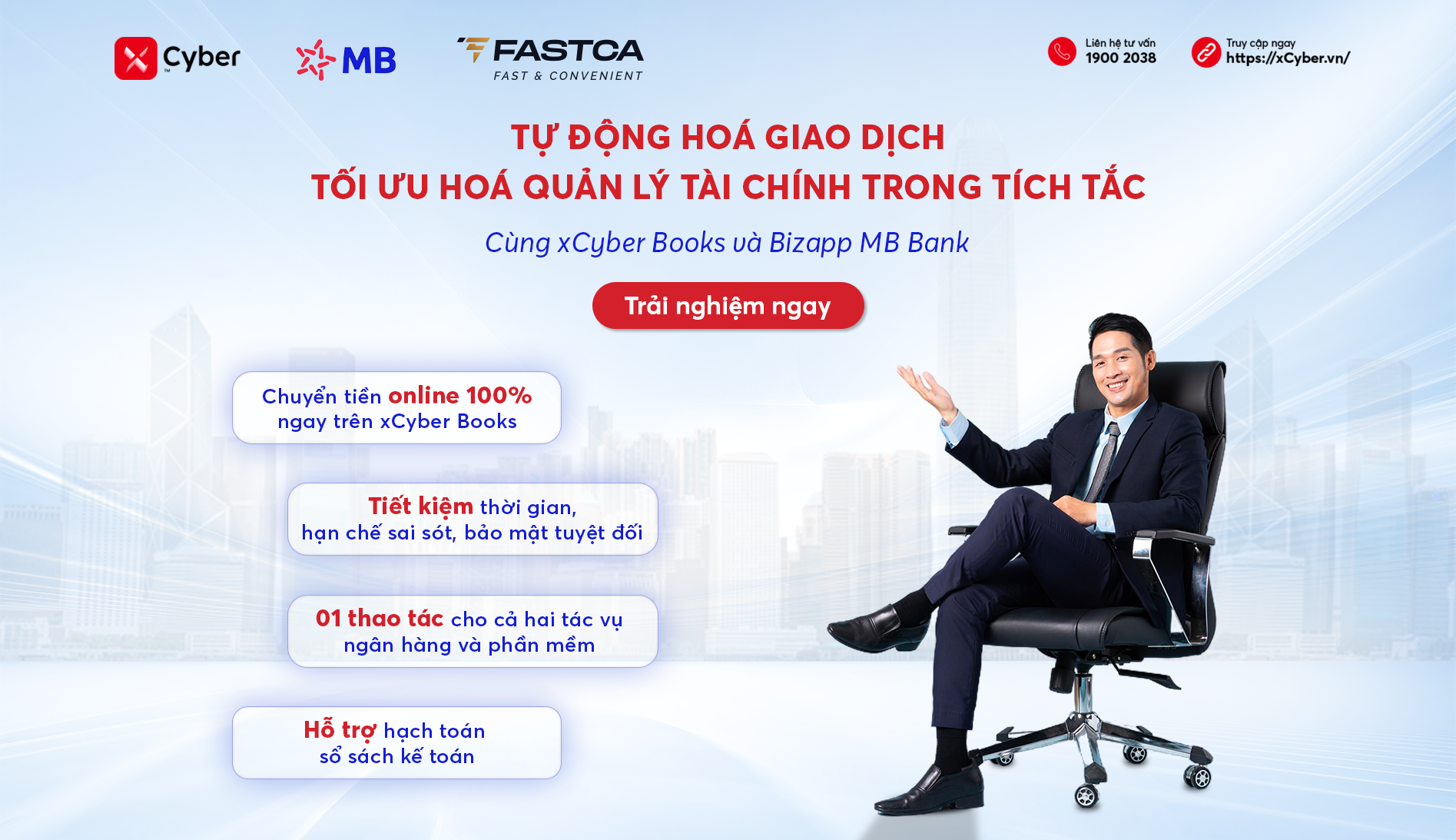 Tự động hóa giao dịch - Tối ưu hóa quản lý tài chính chỉ trong tích tắc cùng xCyber Books và Biz MBBank