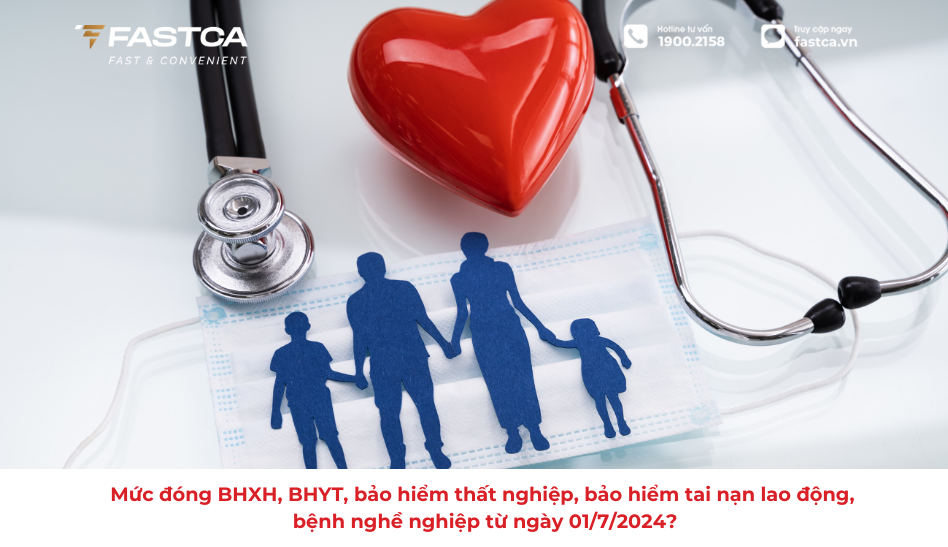 Mức đóng bảo hiểm xã hội, bảo hiểm y tế, bảo hiểm thất nghiệp, bảo hiểm tai nạn lao động, bệnh nghề nghiệp từ ngày 01/7/2024?