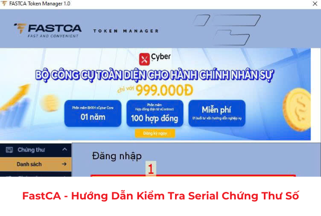 FastCA - Hướng dẫn kiểm tra Serial chứng thư số