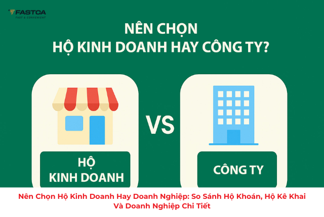 Nên chọn hộ kinh doanh hay doanh nghiệp: so sánh hộ khoán, hộ kê khai và doanh nghiệp