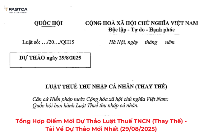 Tổng hợp điểm mới dự thảo luật thuế TNCN (Thay thế)