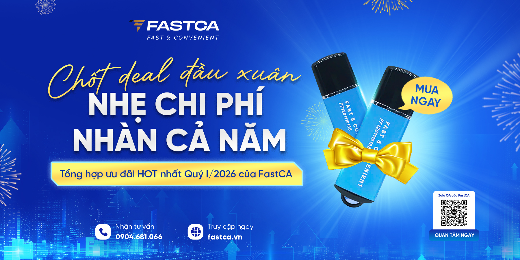 Chốt deal hời đầu năm - Chữ ký số FastCA giảm đến 30% + tặng 6 tháng thời hạn